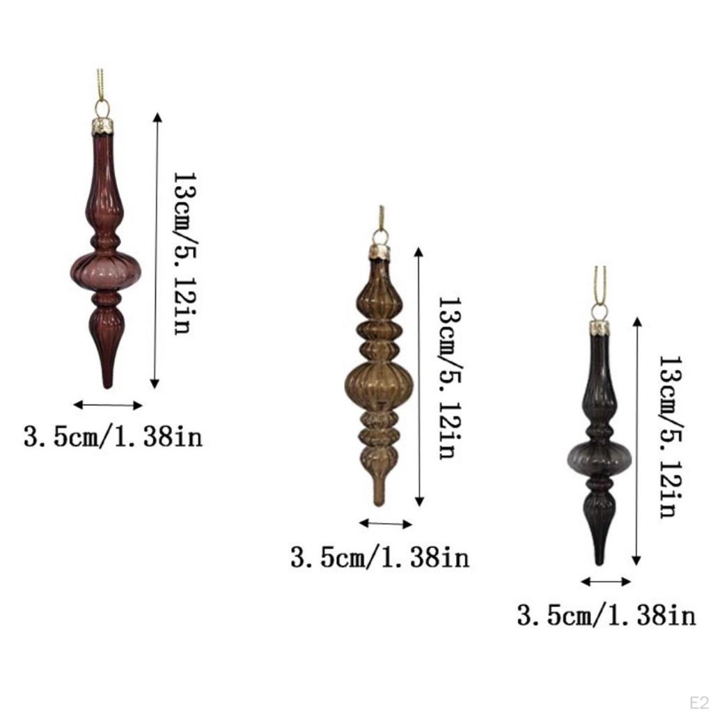 10 Stück Glas Weihnachtskugel Tropfen Vintage Dekorationen Bauernhaus Spitze Ornamente für