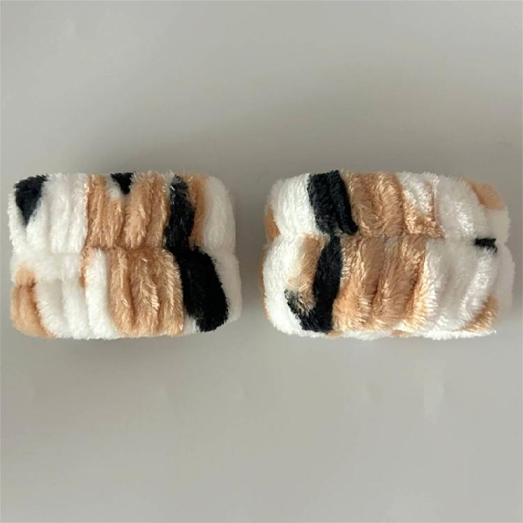 3 Pieces Plush Headband Set for Face Washing with Kitten Ears  Absorbent Wristbands for Face Washing
