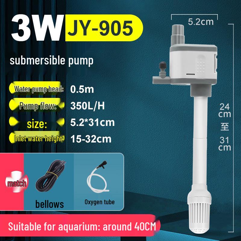 

Jingye 3-в-1 бесшумный аквариумный фильтр и кислородный циркуляционный насос