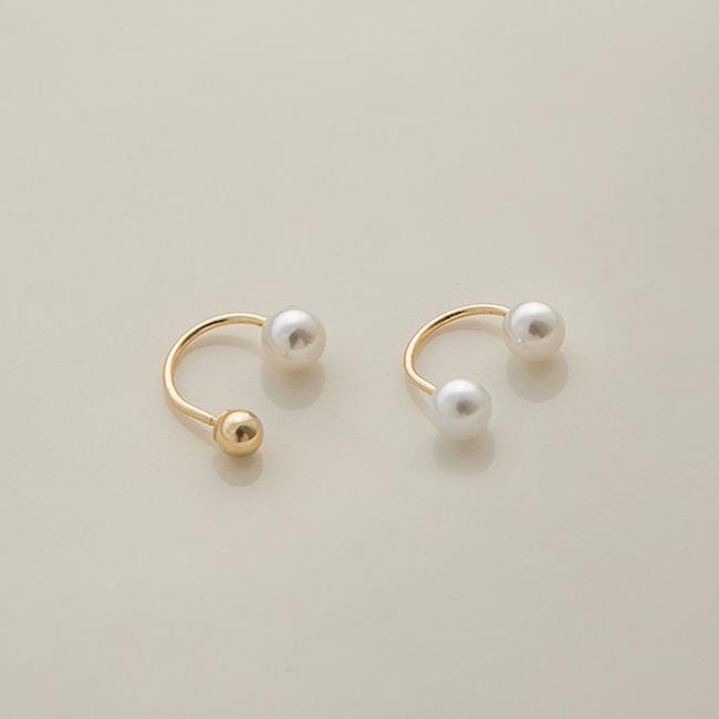 Lunne 14K U-Hook Pearl Piercing (14K Gold) #Pi06
