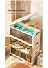 40-60cm Wide Transparent Foldable Double Door Floor Storage Cabinet with Multiple Layers