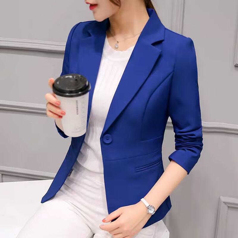 Giacca da lavoro basica da donna, casual, alla moda, slim fit, da lavoro, da donna, di alta qualità