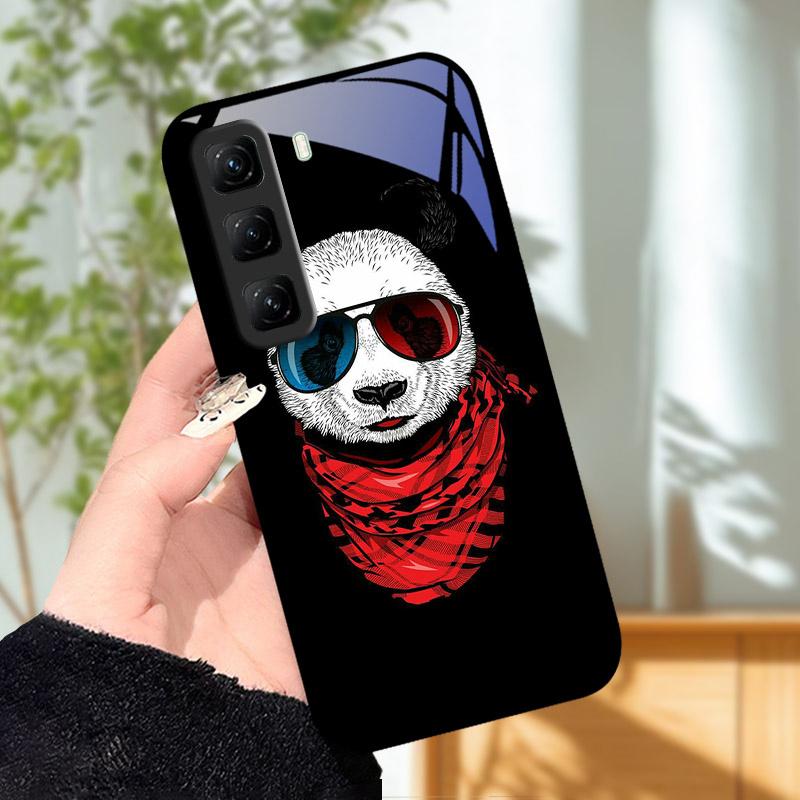 Für Infinix Hot 60 60i 60Pro Pro Plus Hülle X6886 Mode Luxus Gehärtetes Glas Handyhülle Für Infinix Hot60 Pro Plus Schutzhülle