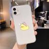 Kwaii yellow duck Phone Case For iphone 13 X XS MAX 6 6s 7 7plus 8 8Plus 5 5S SE 2020 XR 11 12pro max Clear funda Cover