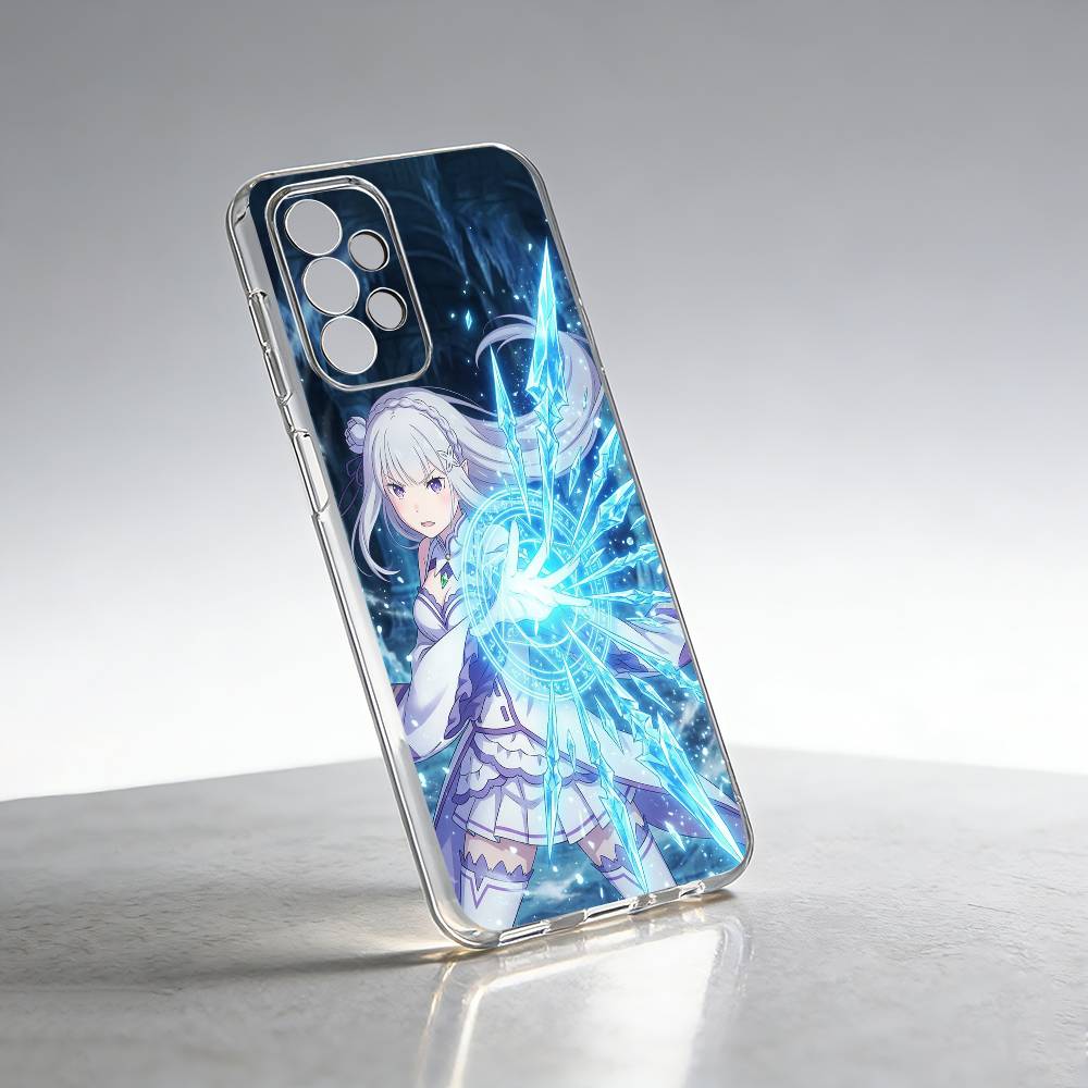 Re  Z-Zero Emilia-a Phone Case For Samsung S25,S24,S21,S22,S23,S30,Ultra,S20,Plus,Fe Transparent Cover