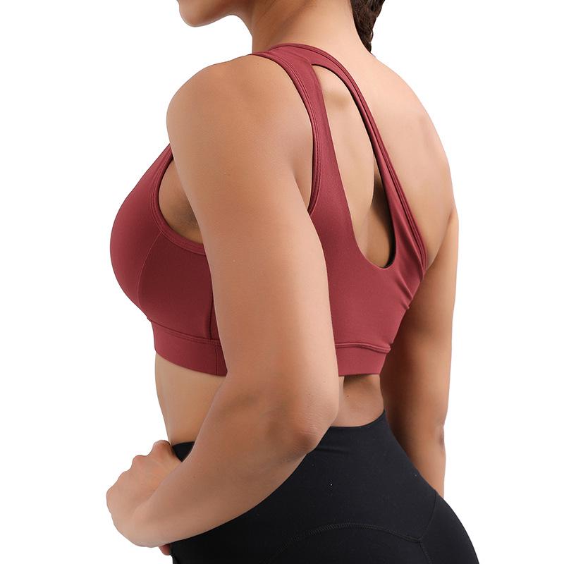 Women's High-Intensity Shockproof Cutout Sports Bra for Yoga and Fitness