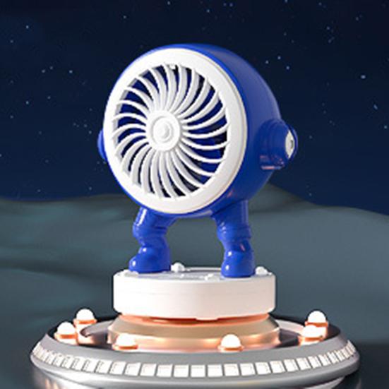 Astronaut Desk Fan 500mAh USB Rechargeable Summer Cooling Fan Quiet Portable Office Bedroom