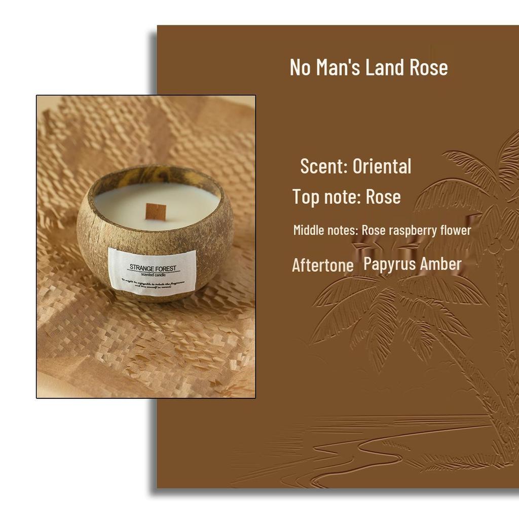 Coconut Shell Aromatherapy Scented Candles - Custom Essential Oil Incense, High-End Plant Wax Fragrance for Home Use and Souvenirs.