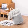 Dirty Clothes Storage Bag Cotton Rope Braided Laundry Basket Foldable Large Capacity