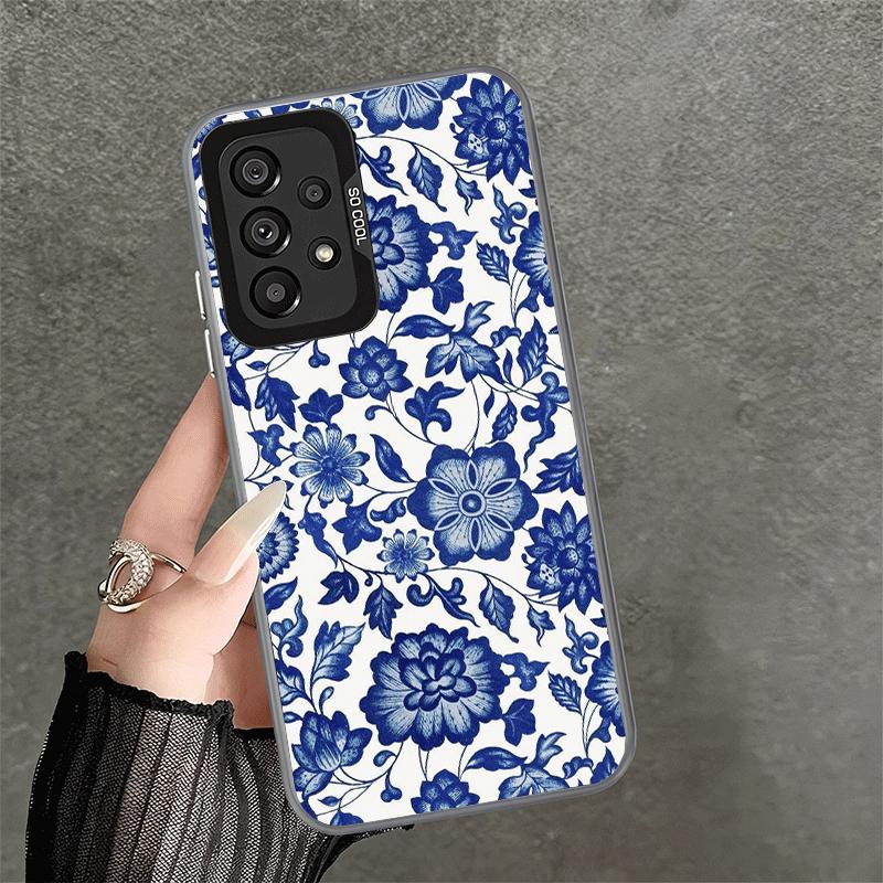 

Blue And White Porcelain Pattern Shockproof Phone Case for Samsung A17 A16 A15 A14 A37 A57 A36 A56 A26 A35 A55 A25 A34 A54 A24 A Samsung A53