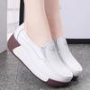 Fashion Soft Flatform Shoes Ladies Wedges Non-Slip Walking Shoes Lightweight Genuine Leather Casual Shoes Women Thick Bottom
