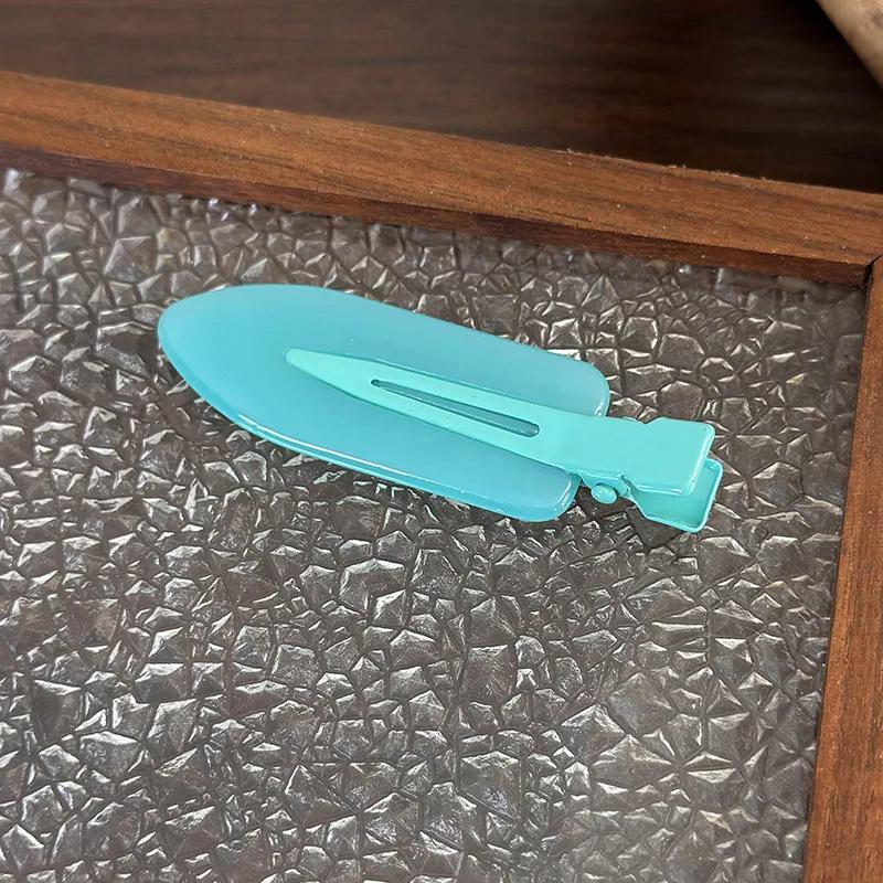 Fashion Jelly Color No Trace Hair Clip Frosted Duckbill Clip For Women Girls Traceless HairPins  Makeup Clip Barrettes Headdress