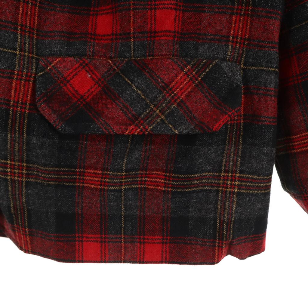 PENDLETON 40s 50s vintage check Long sleeve Wool shirt Red Women Used