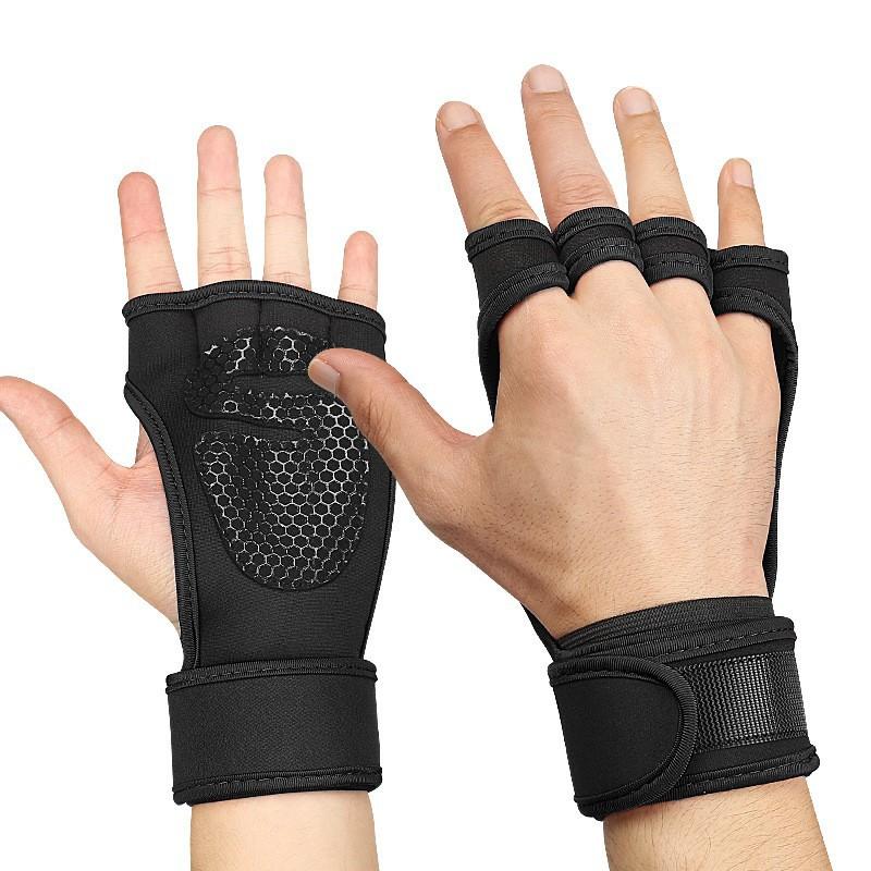 Sports fitness gloves women's non-slip, wear-resistant, anti-cocooning, shock-absorbing and breathable yoga training half-finger cycling gloves