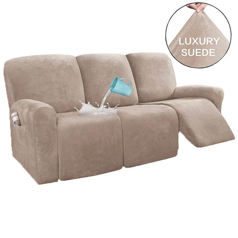 1 2 3 Seater Water Repellent Recliner Sofa Cover Elastic Spandex Relax  Chair Cover for Living Room Armchair Sofa Covers