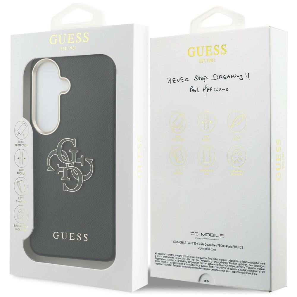 Guess Grained Big 4G Metal Logo case for Samsung Galaxy S26+ black