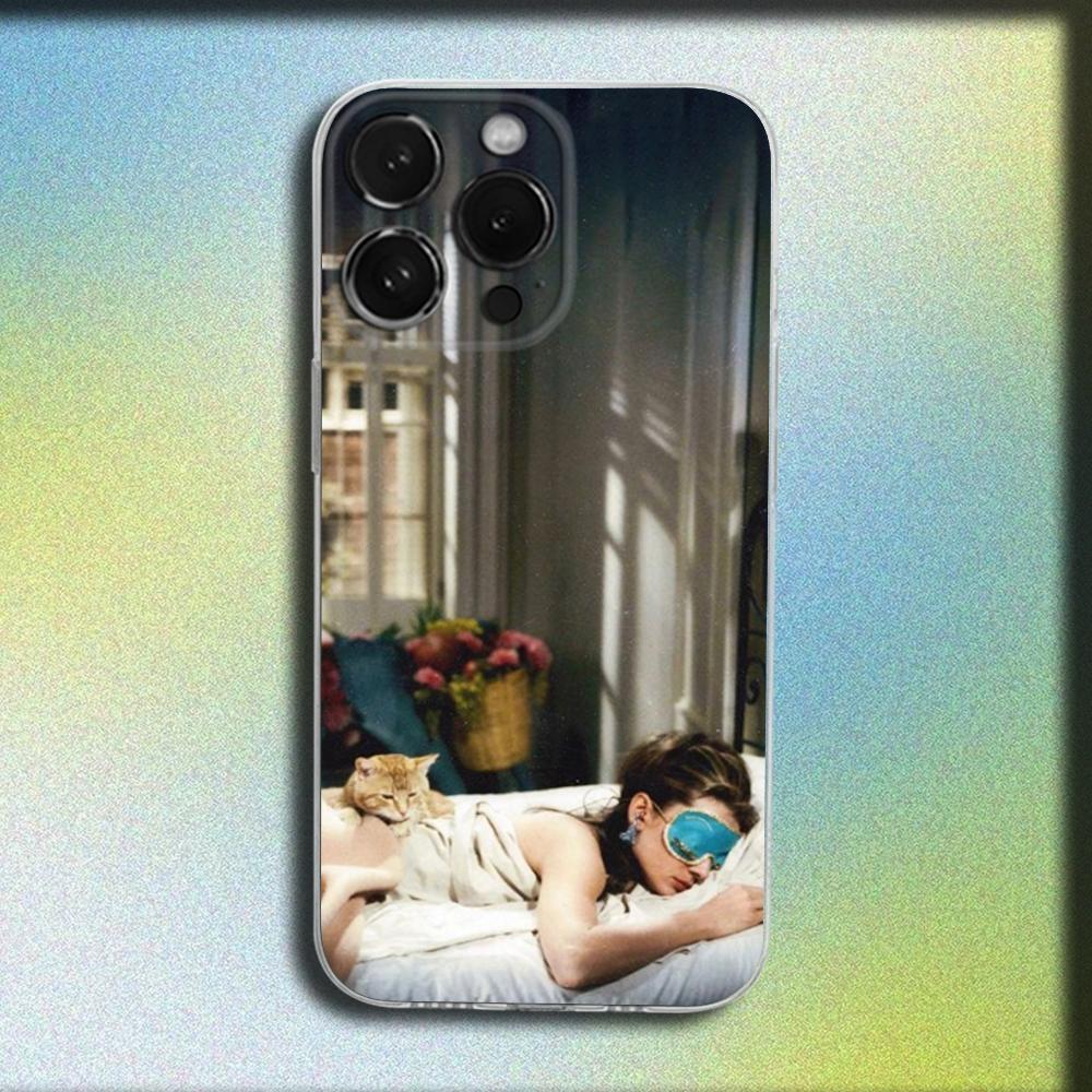 

A-Audrey Hepburn Phone Case For iPhone 16,15,14,13,12,11 Plus,Pro,Max,XR,XS,X,Plus,SE,Mini Transparent Soft Cover iPhone16pro