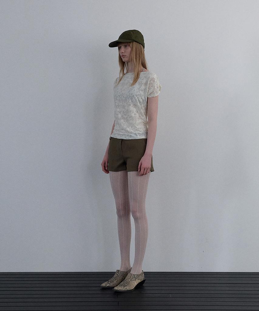 Unessin Jacquard Cowl-Neck Top_Ivory