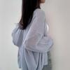 Solid Color Lazy Loose Thin Sweater, All-match Summer Sunscreen Ice Silk Knitted Cardigan Women 67288
