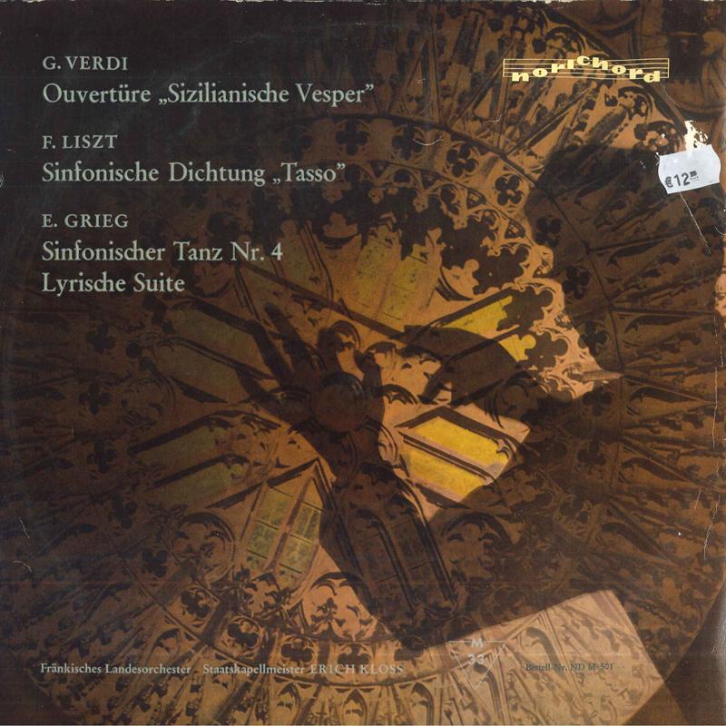 

LP Record FRANKISCHES LANDESORCHESTER Verdi siziliznische Vesper Liszt NDM501 NORLCHORD Germany Classical Used