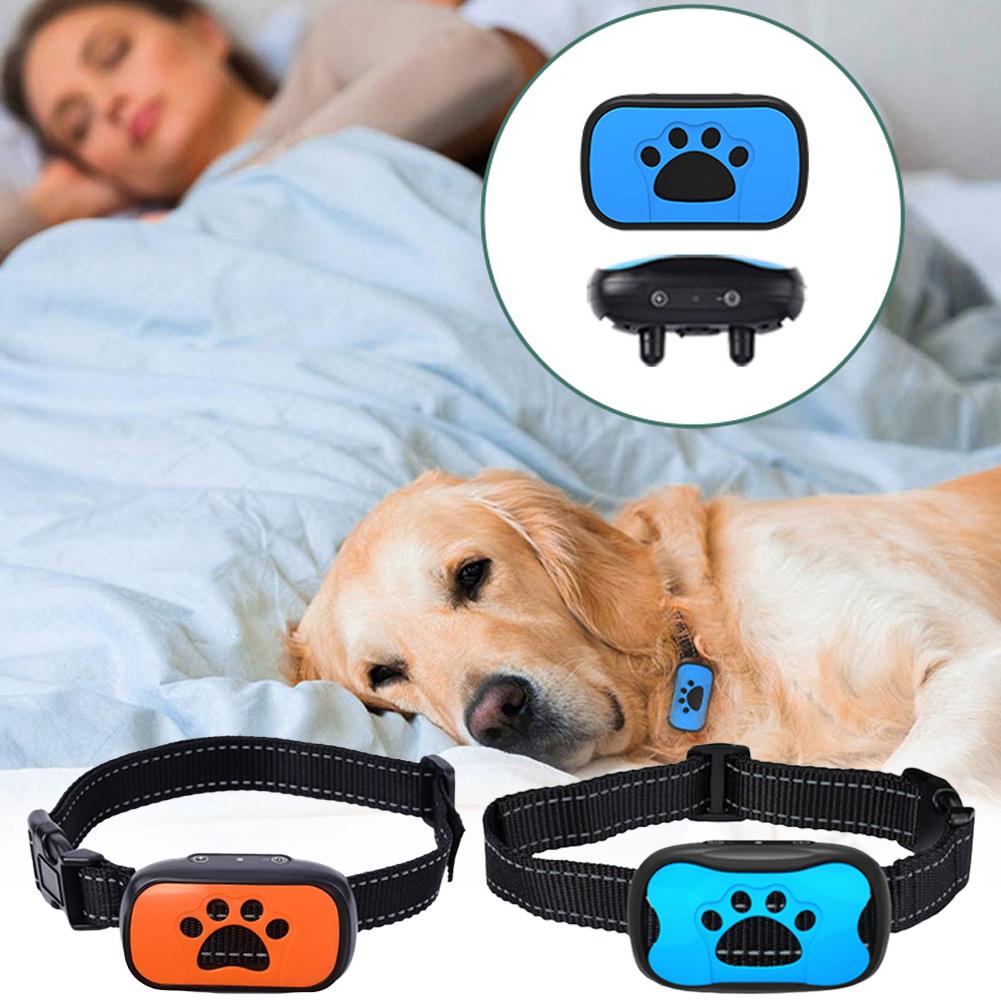 Shock Collar Rechargeable Vibrating Automatic Dog Training Anti-dog Ultrasonic Device Bark Stopper Smart Barking E4S0