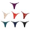 Women Panties High Cut Stretchy Super Soft Breathable Solid Color See-through Lace Sexy Ladies Tong G-string