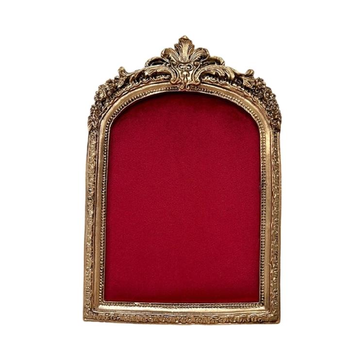 Vintage Inspired Earring Necklace Display Stand Flannel Lined Resin Frame Jewelry Organizers For Home Store Decoration