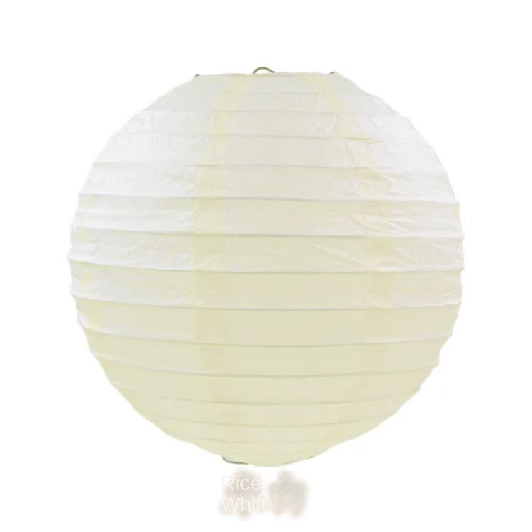 4/6/8/10/12/14/16inch Chinese Paper Ball Lampion Hanging White Wedding Decoration Paper Lanterns Lampshade Birthday Party Decor