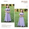 Girls Beach Summer Princess Dress Short Sleeve Solid Color