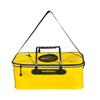 Durable Multifunctional Skylight Fishing Tackle Box: Folding Fish Bucket with Woven Texture for Portable Live Catch Storage.