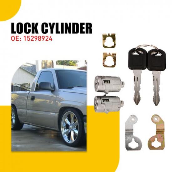 

New Door Lock Cylinder Set W/ For Keys 2001-2006 GM CHEVY SILVERADO TAHOE