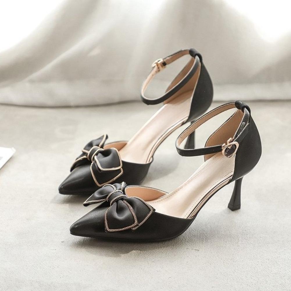 Tacchi Medi Scarpe da Donna Tendenza Punta Appuntita Farfalla Stiletto Elegante Abito Matrimoni Festa Nuziale Bianco Designer