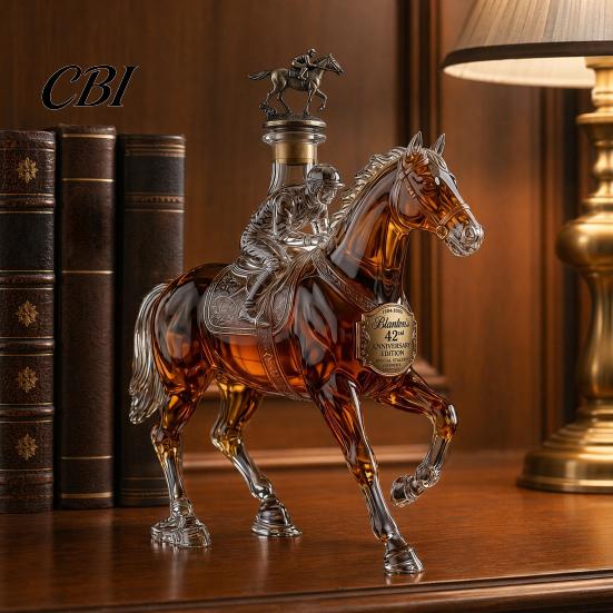 High Borosilicate Glass Decanter Whiskey Decanter, Horse Shape, Wine Bottle, Durable Conversation Starter Preserves Aroma And Flavor Container,