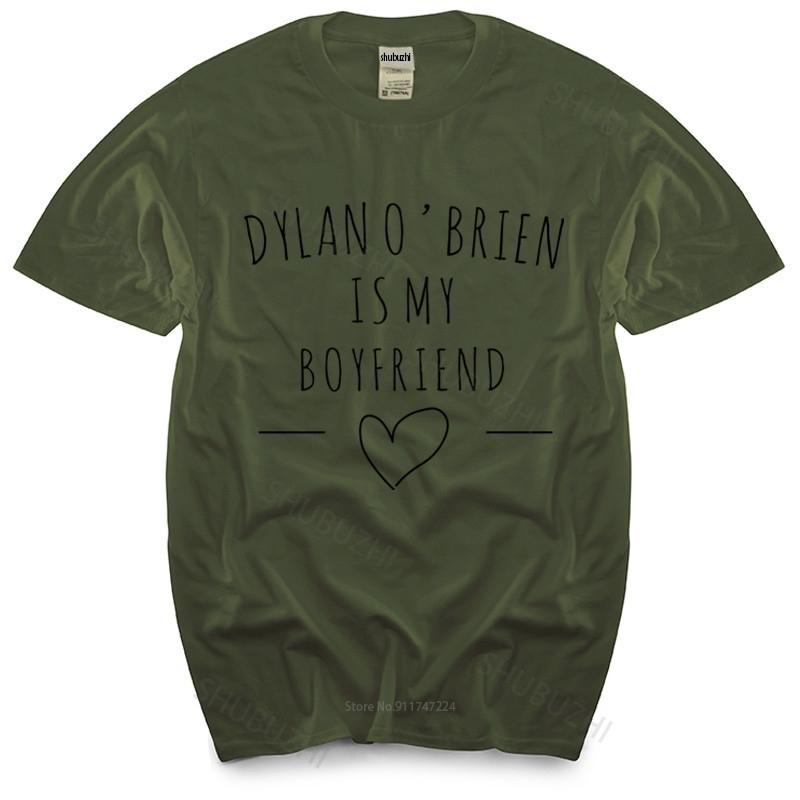 Dylan OBrien Is My Boyfriend Stiles Stilinski Summer Fashion Tshirt Men Cotton Tops Euro Size Boys Gifts Drop Shipping