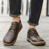Herren Übergröße Retro Britischer Stil PU Lederschuhe Knöchel Bequem Fußgefühl Freizeitschuh Abriebfeste Laufsohle Laufschuhe