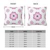 Pink Shamrock Floral Square Pillowcase Polyester Linen Velvet Printed Zip Throw Pillow Case Room Cushion Cover 45X45