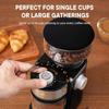 Moedor de café elétrico Burr, moinho de rebarbas ajustável, moedor de grãos de café com 18 configurações de moagem para café expresso por gotejamento