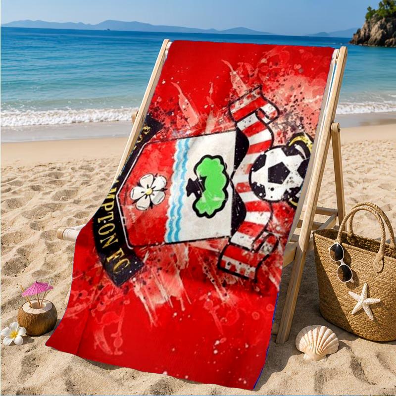 FC-Wappen-Design aufgedrucktes Mikrofaser-Strandtuch, Weich und saugfähig, Schnell trocknend, Ideal für Sommerreisen, Strand-Essential, Schwimmbad