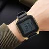 Digitale Sportuhr für Herren Damen EL-Hintergrundbeleuchtung Stoppuhr Countdown Woche Wecker TPU-Armband Doppelzeit Wasserdichte Uhr