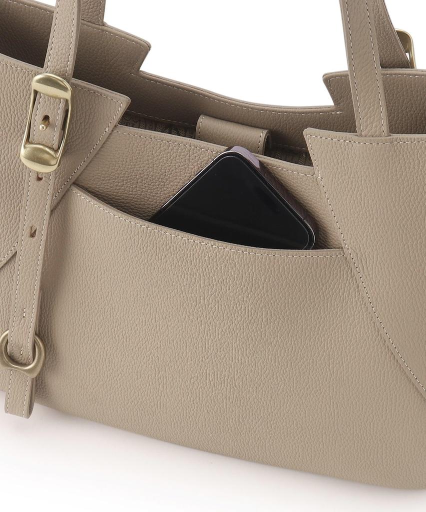 Toff & Loadstone Wrap Tote, Light Shrink Handbag, Cowhide Leather, One Size, Chai