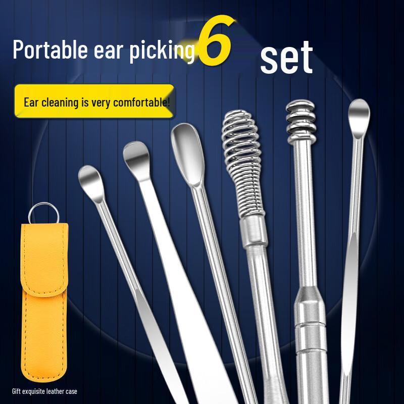 6-Piece Stainless Steel Earwax Removal Kit