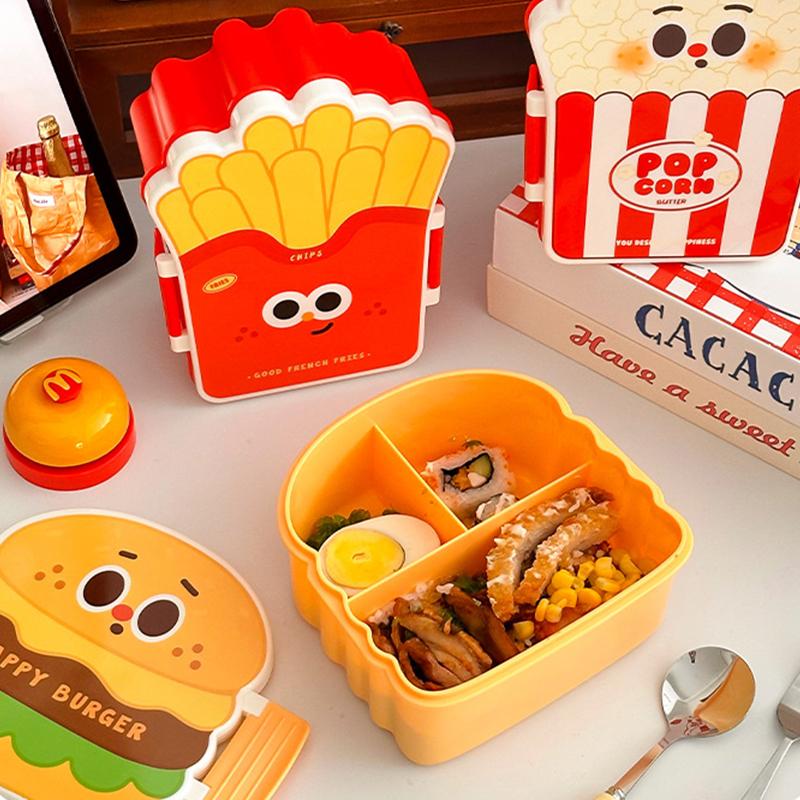 Student Lunch Box Bento Box Salad And Fruit Box With Separation And Preservation Office Worker Lunch Box With Tablewares