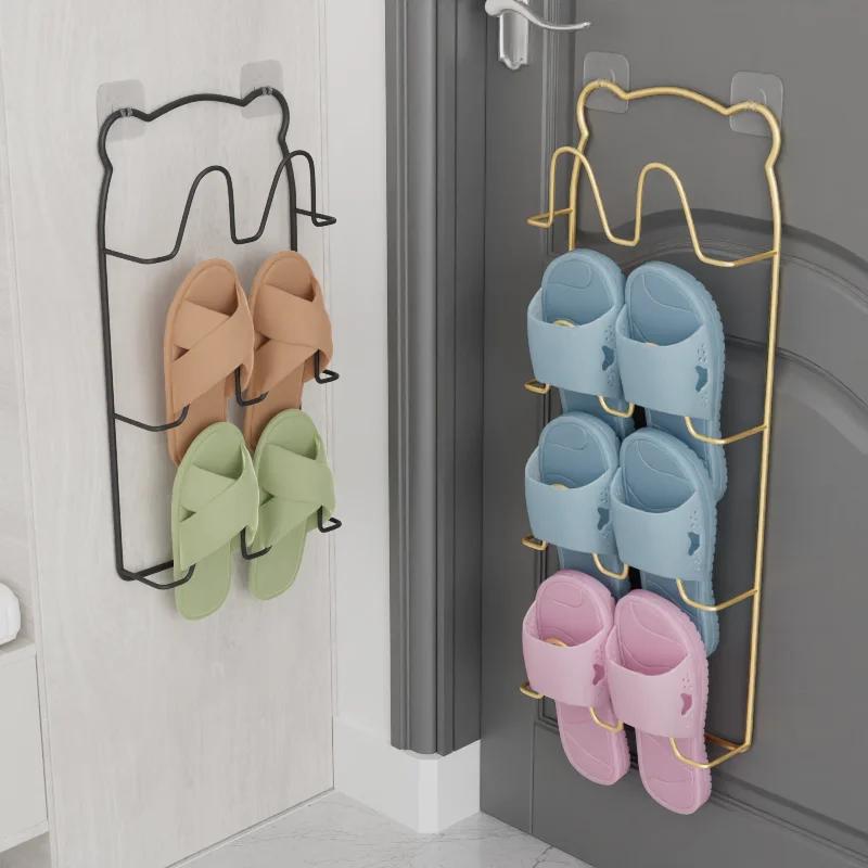 Simple Shoe Hanger Metal Iron Art Slippers Drain Drying Rack Toilet Bathroom Indoor Restroom Storage Tools Home Organizer Shelf