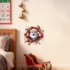 Christmas Creative Visual Effect Broken Wall Cartoon Sticker Festive Atmosphere Living Room Home Decoration Wall Sticker