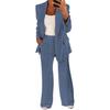 Women's Pants Suit Set Dressy One Button Long Sleeve Blazer And Pants