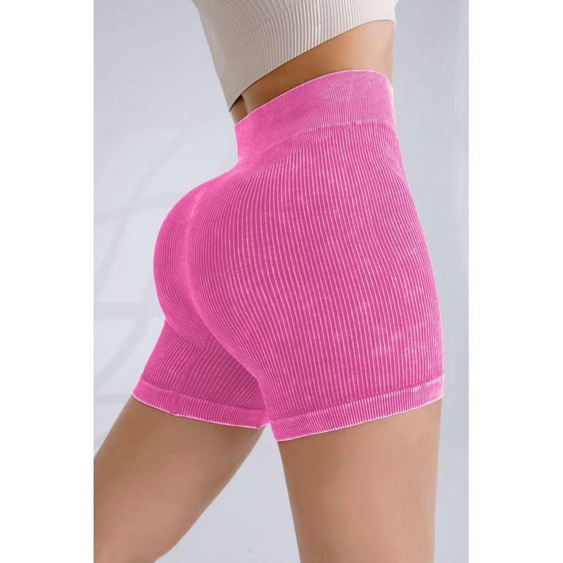 

Washed Yoga Pants Women Summer High Waist Buttock Lifting Quick-Drying Tight Running Fitness Pants Thread Solid Sweat pants Pink L