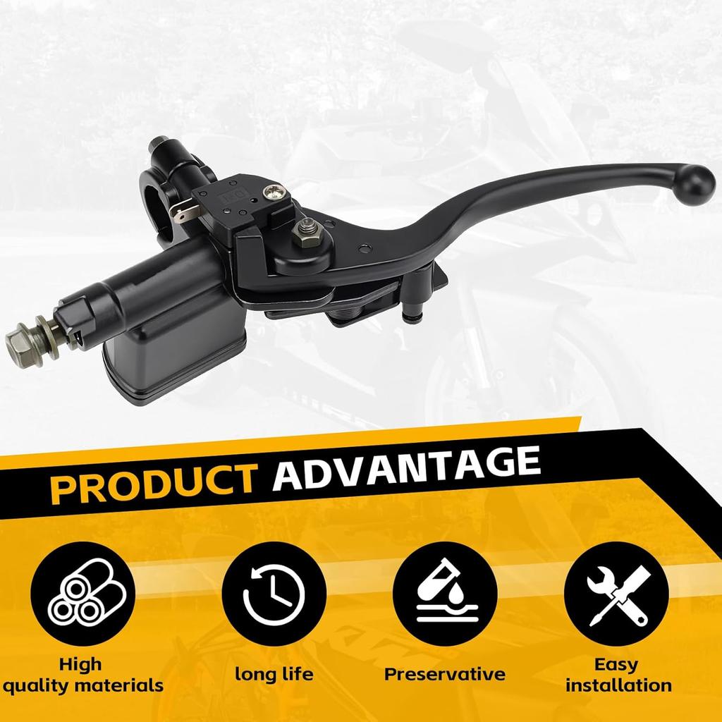 7/8'' Right Hydraulic Brake Master Cylinder Lever Pump Replace for GY6 50cc 70cc 90cc 110cc 125cc 150c 200cc 250cc ATV Quad Moped Motorcycle Pit Bike