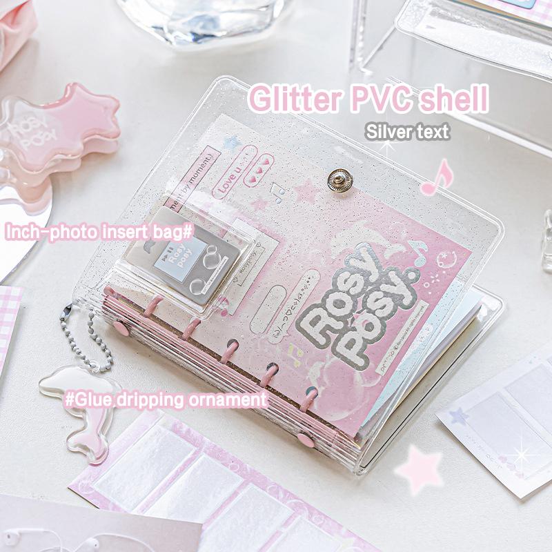 Loose Spiral Notebook Kawaii Transparent Loose-Leaf Notebooks Mini Notepad Portable Hand Account Cartoon Pocket Notebook
