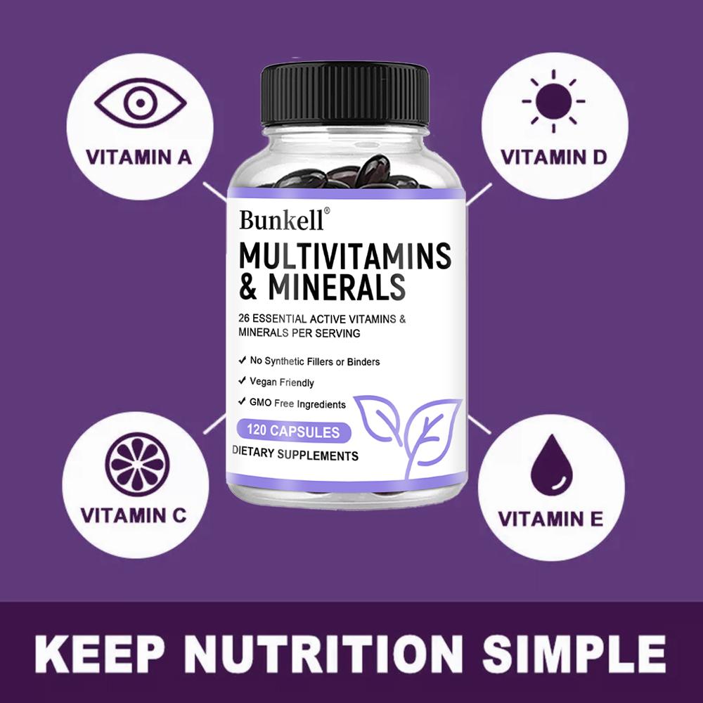 Multivitamin-Mineralien Nahrungsergänzungsmittel, 26 essentielle aktive Vitamine & Mineralien pro Portion