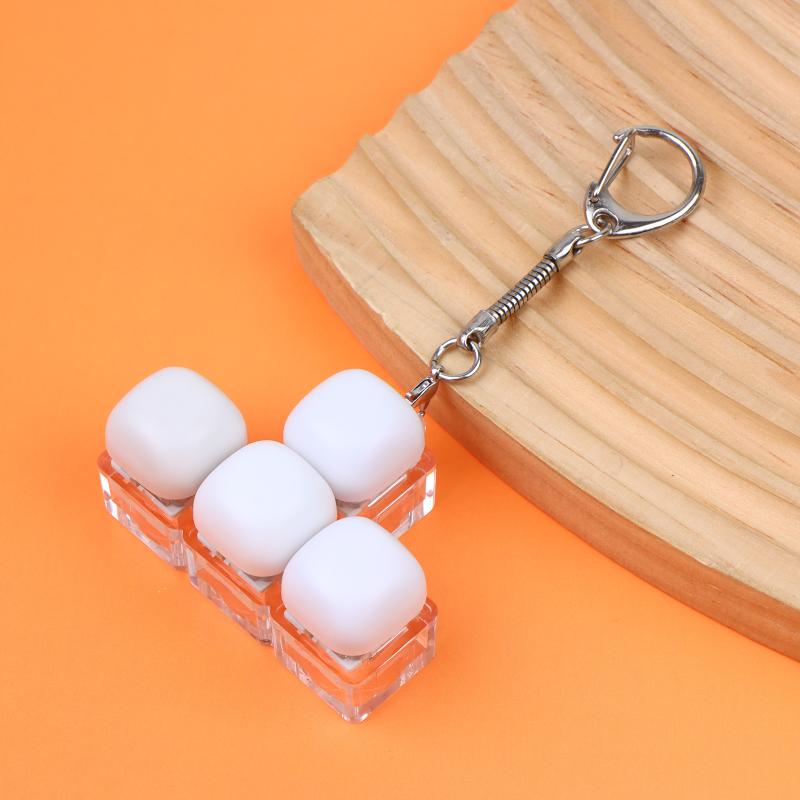 Relaxing Diy Keyboard Keychain Keycap Keys Button Finger Keyboard Cap 1/2/3/4/9Keys Relief Stress Clicker Toy Child Adult